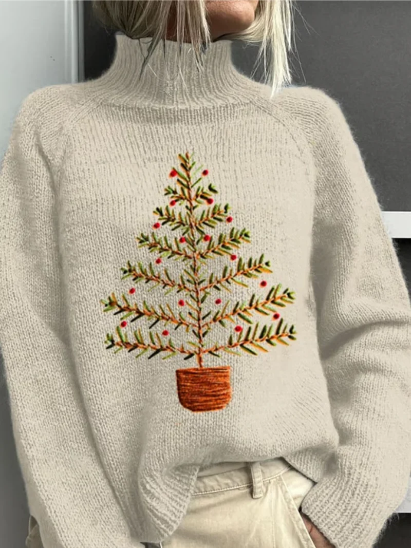 Elena - Weihnachtspullover mit Weihnachtsbaum