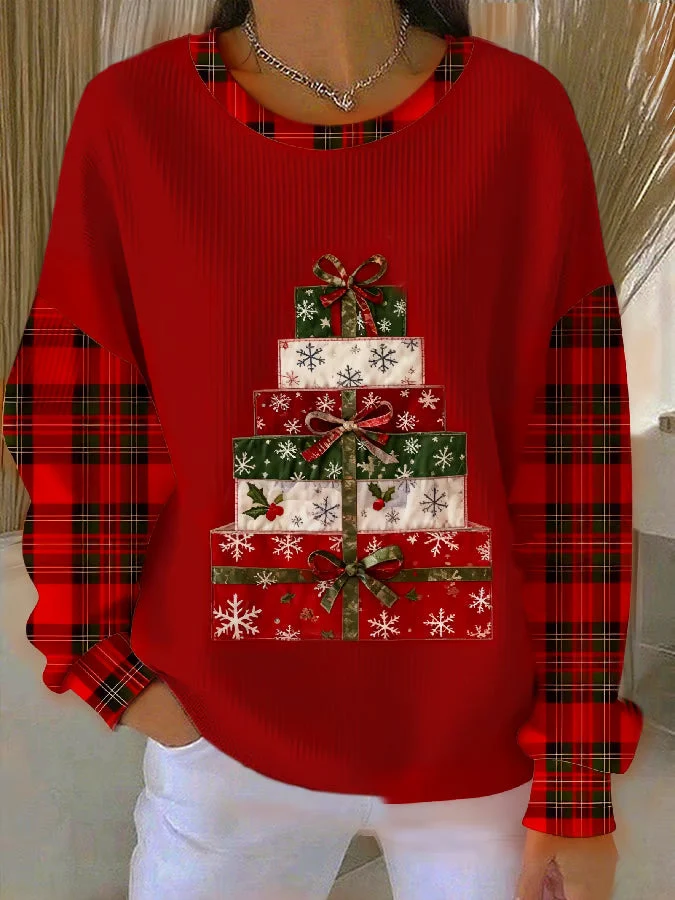 Emma - Weihnachts-Pullover mit Geschenke-Print