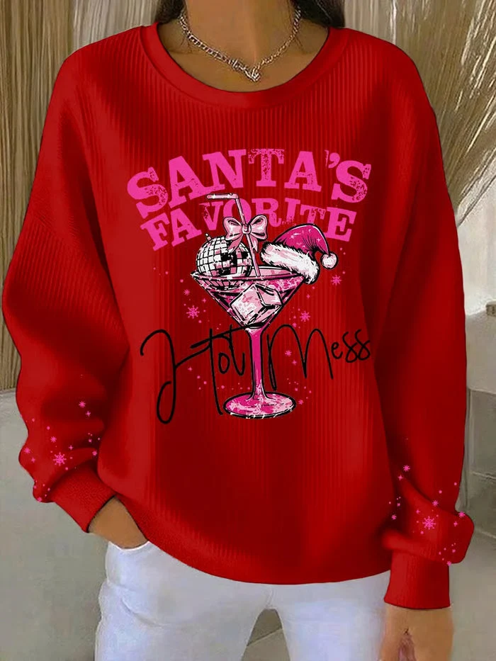 Noa - Weihnachts-Pullover mit festlichem Druck