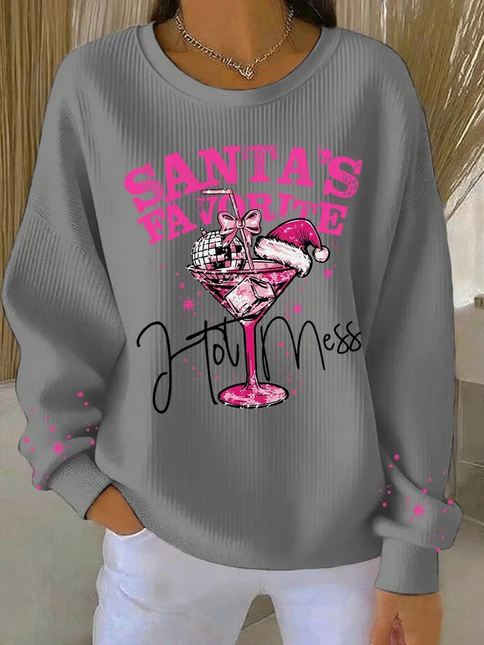 Noa - Weihnachts-Pullover mit festlichem Druck