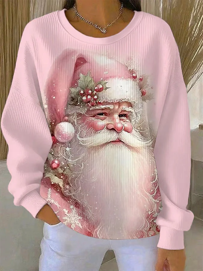 Hanne - Weihnachtsstrickpullover mit Weihnachtsmannmotiv