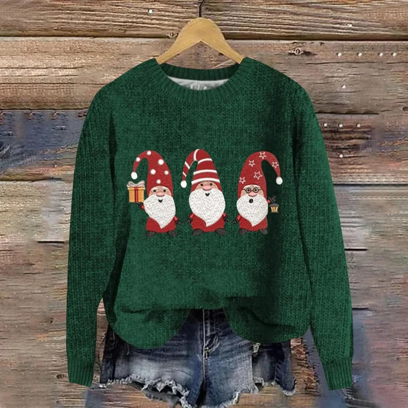 Festlicher Weihnachtspullover mit Weihnachtsmann-Design