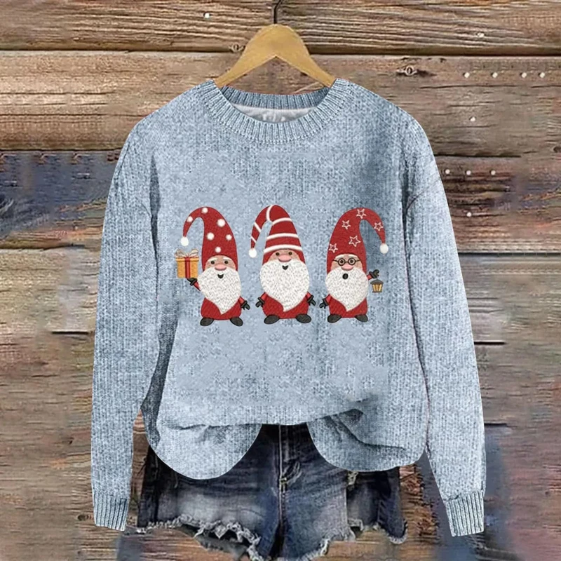Festlicher Weihnachtspullover mit Weihnachtsmann-Design