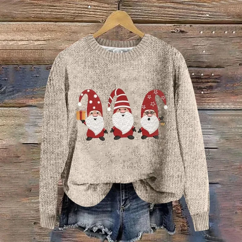 Festlicher Weihnachtspullover mit Weihnachtsmann-Design