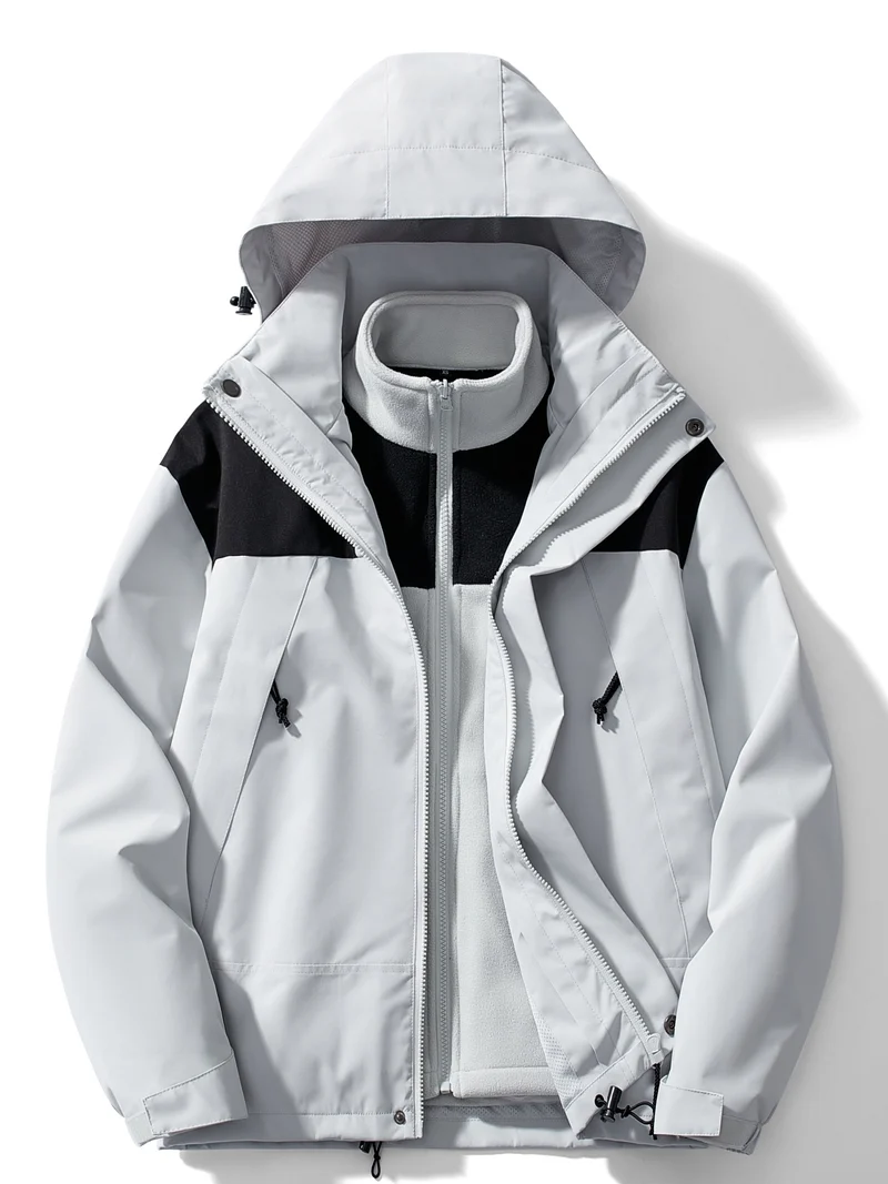 Elegante Fleecejacke mit Kapuze für Wintertage