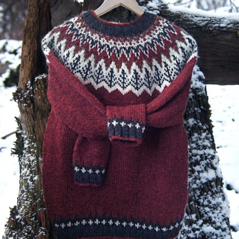 Zenova™ | Eleganter und Bequemer Jacquard-Pullover