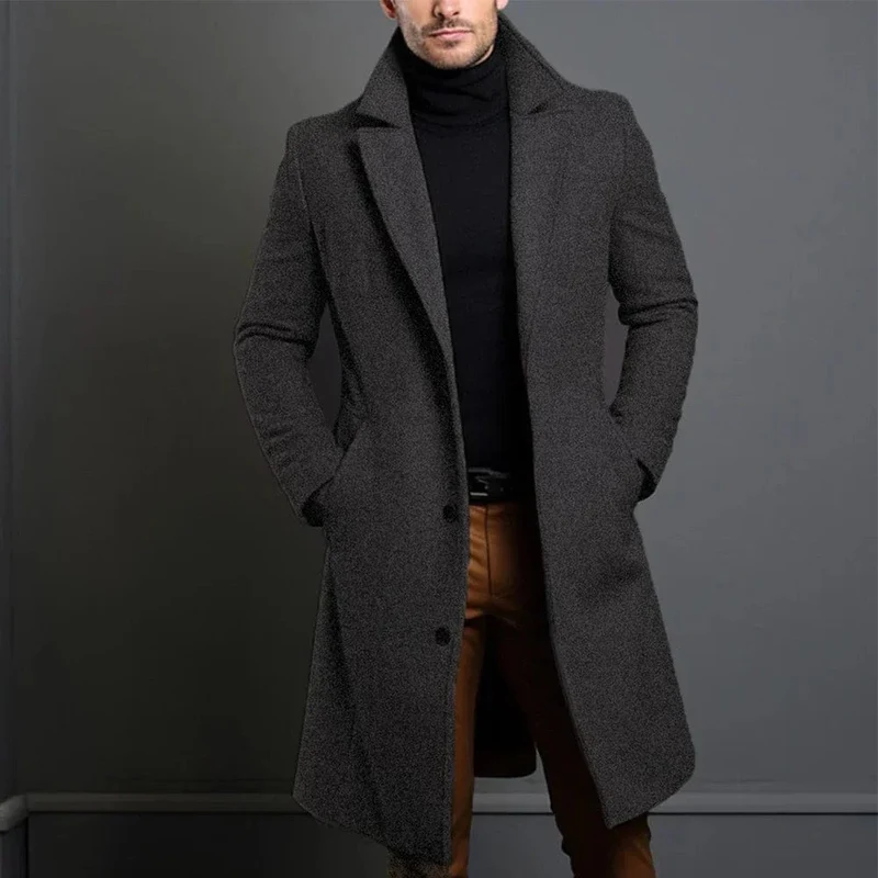 Eleganter Wollmantel in Beige für Wintertage