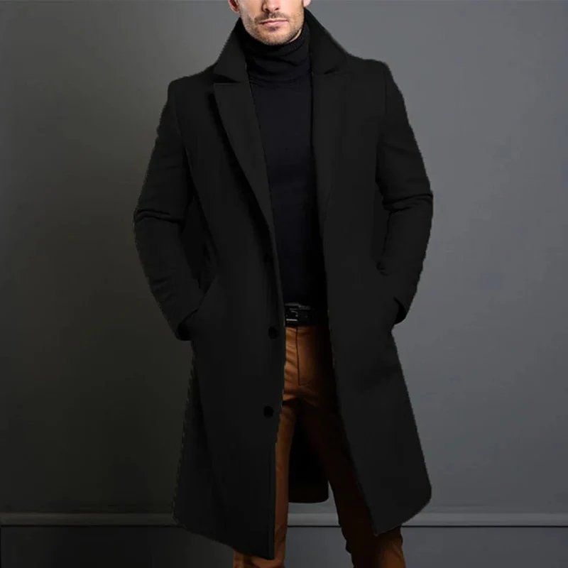 Eleganter Wollmantel in Beige für Wintertage