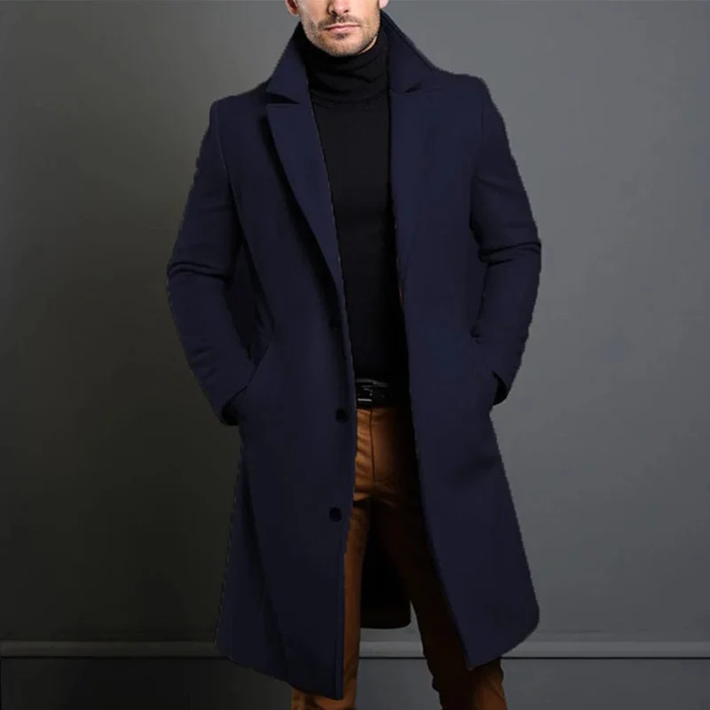 Eleganter Wollmantel in Beige für Wintertage