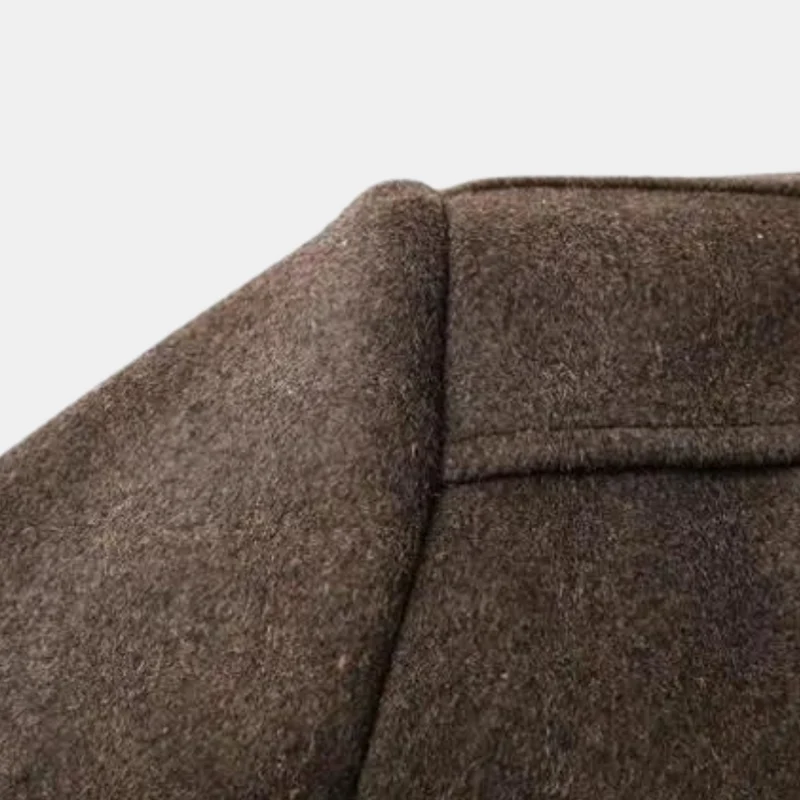 Eleganter Wollmantel mit Stehkragen für Herren