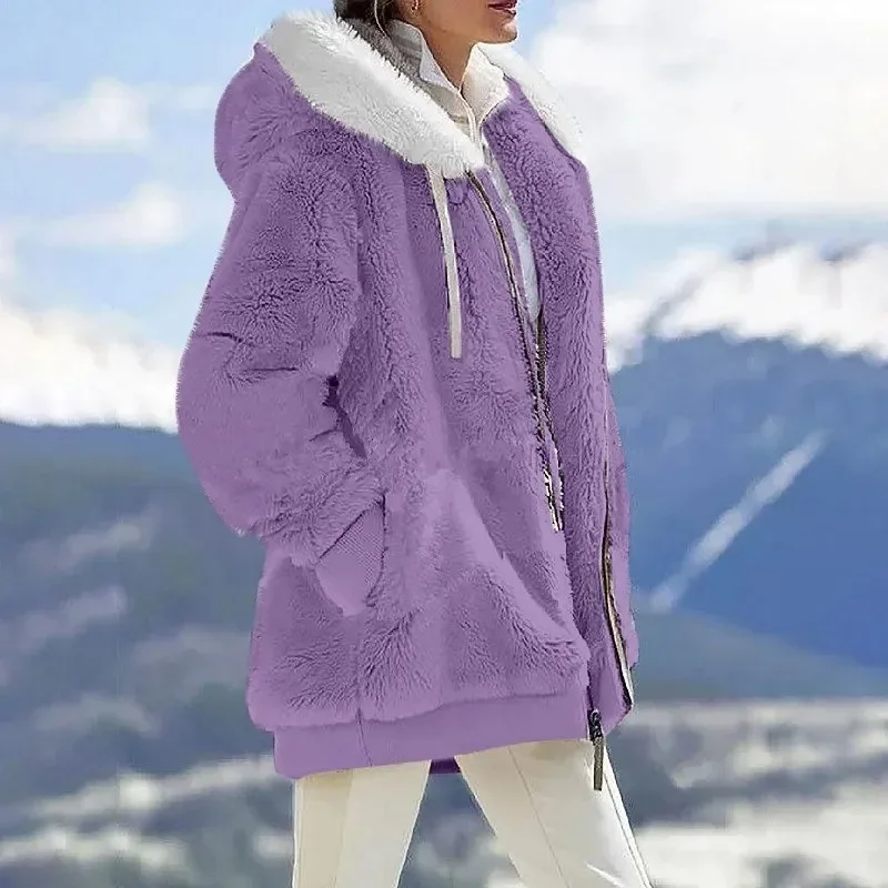 Andrea | Winterjacke mit Kapuze und Reißverschluss