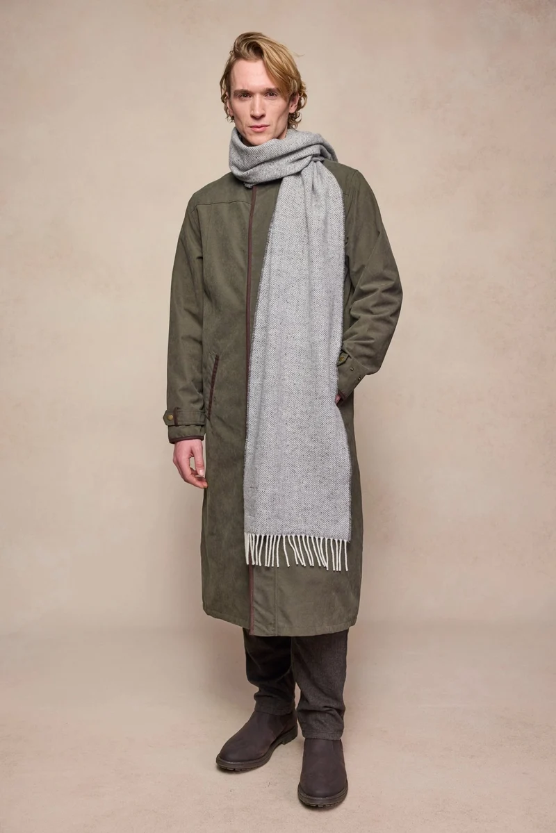 Billy Wool Scarf - Soft Grey