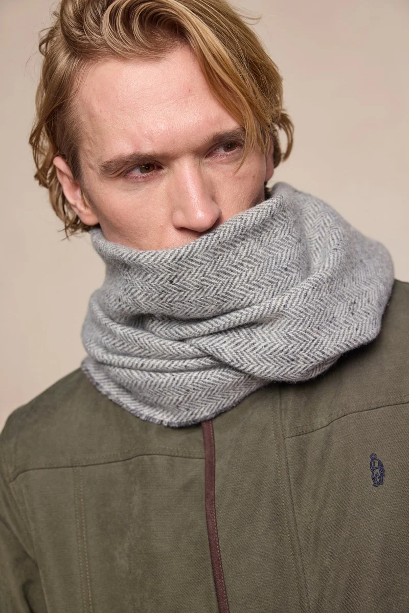 Billy Wool Scarf - Soft Grey