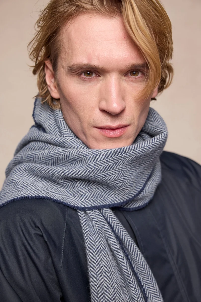 Billy Wool Scarf - Blue Marine