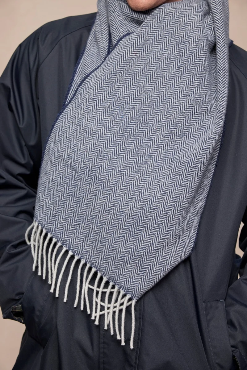 Billy Wool Scarf - Blue Marine