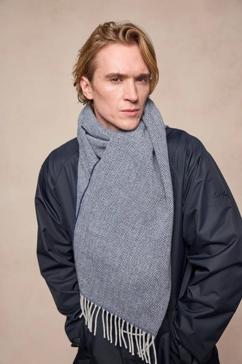 Billy Wool Scarf - Blue Marine