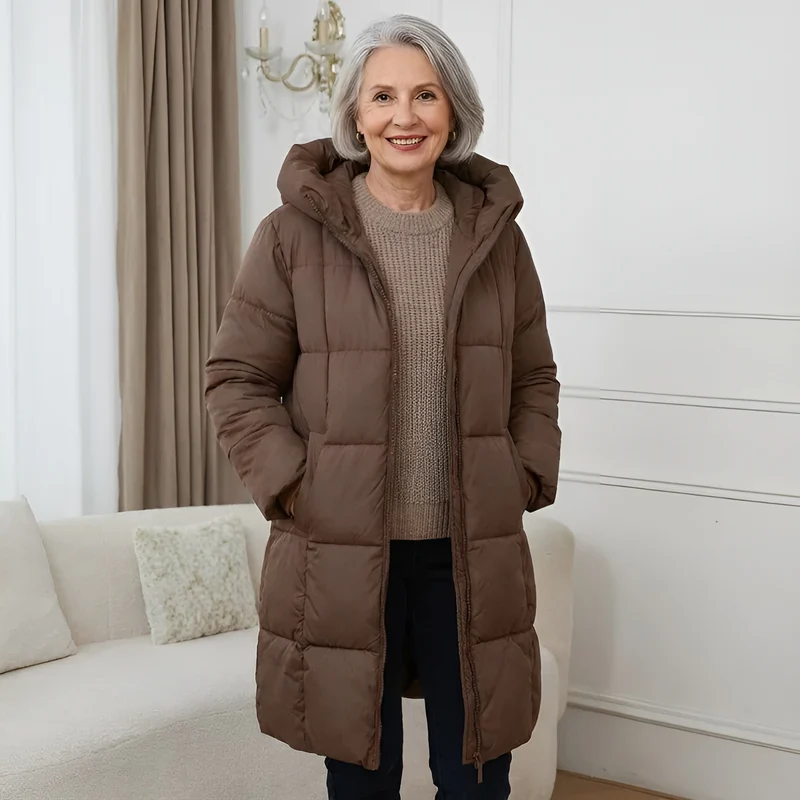 Laura | Damen Lange Leichte Pufferjacke für Herbst