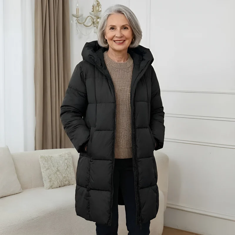 Laura | Damen Lange Leichte Pufferjacke für Herbst