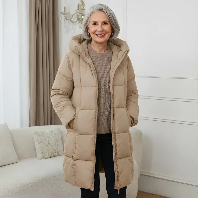 Laura | Damen Lange Leichte Pufferjacke für Herbst