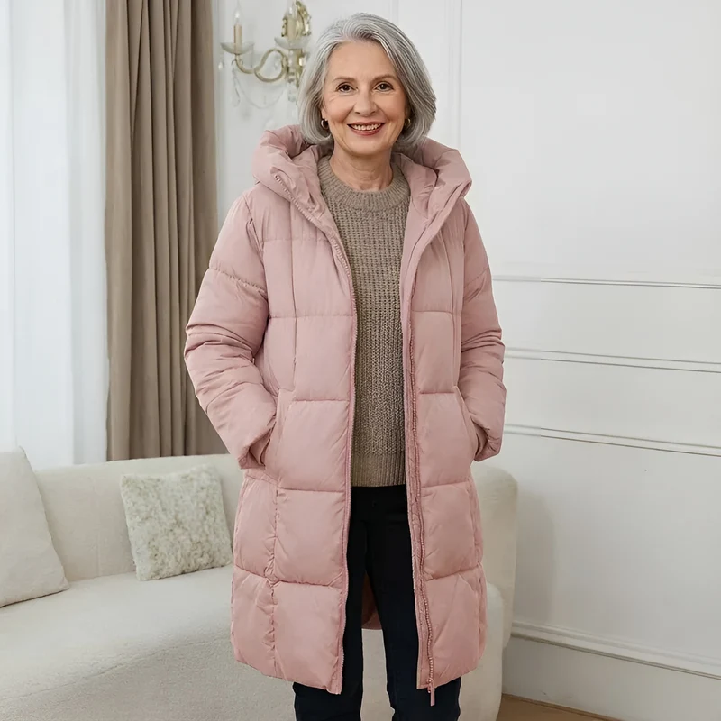 Laura | Damen Lange Leichte Pufferjacke für Herbst