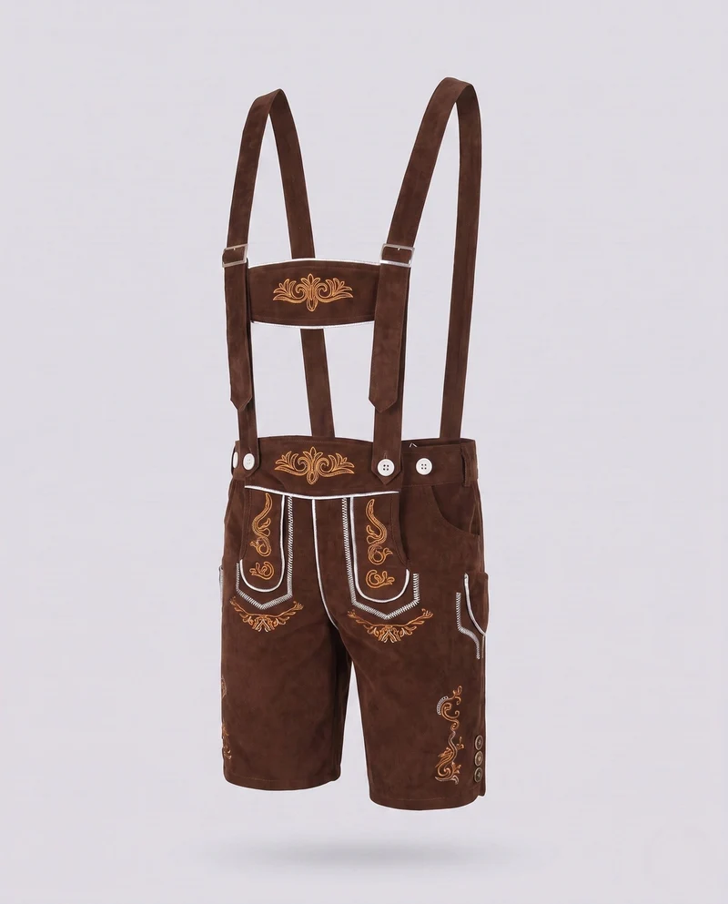 Simon | Herren Lederhose zum Oktoberfest mit Stickerei