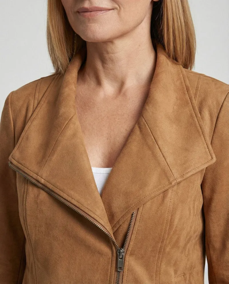 Alina | Kunstleder Kurze Jacke Damen im Biker-Stil