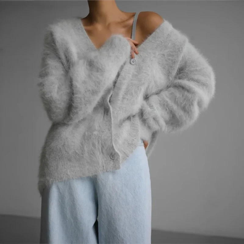 Julia | Damen Strickjacke Oversized für den Herbst
