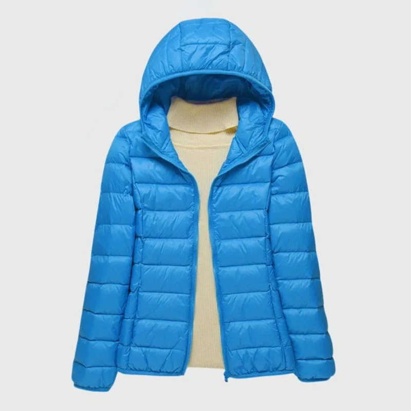 Julia | Damen Pufferjacke mit Wickelbund und hohem Kragen