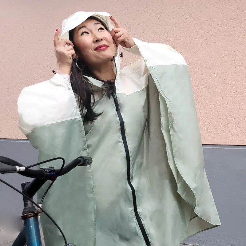 Damen Regenponcho zum Fahrradfahren