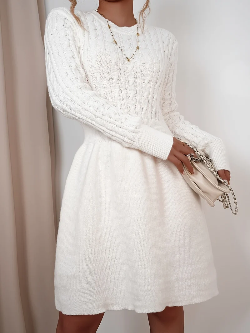 Antonia | Damen Strickkleid Mini für den Herbst