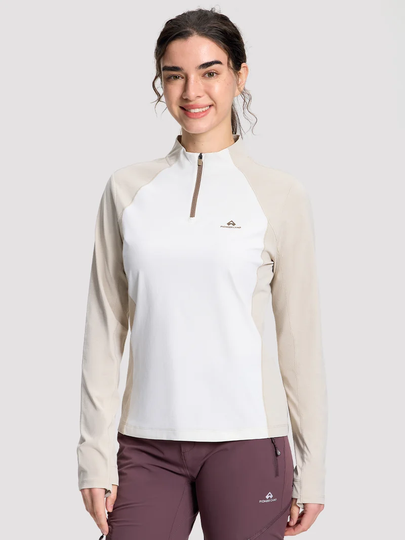 Women's Quick-Dry Colorblock Quarter-Zip Top