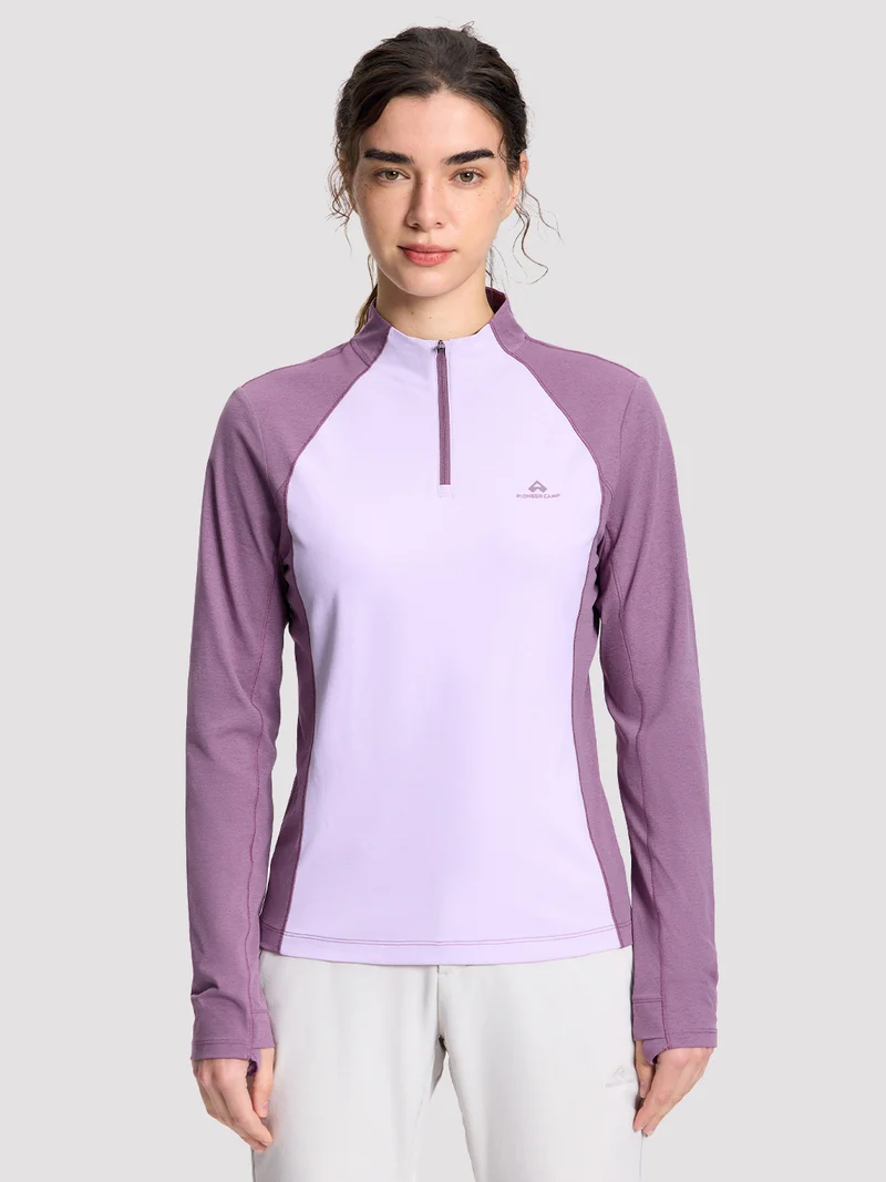 Women's Quick-Dry Colorblock Quarter-Zip Top