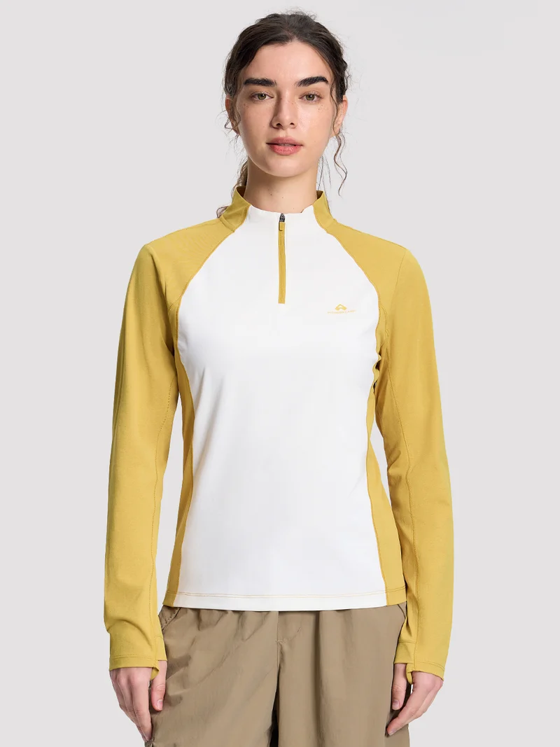 Women's Quick-Dry Colorblock Quarter-Zip Top