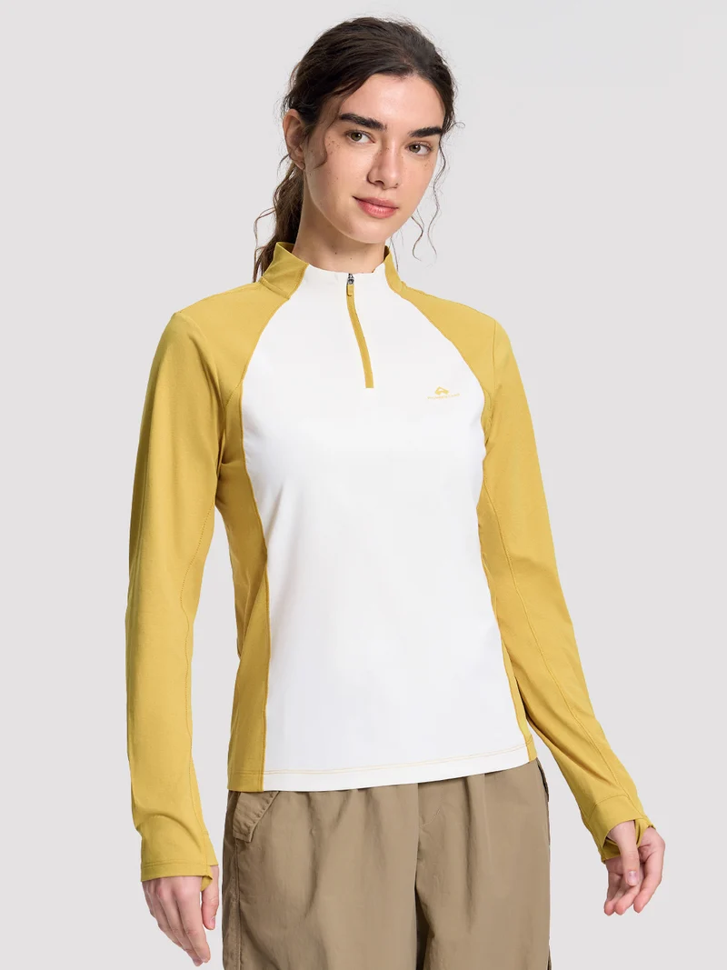 Women's Quick-Dry Colorblock Quarter-Zip Top