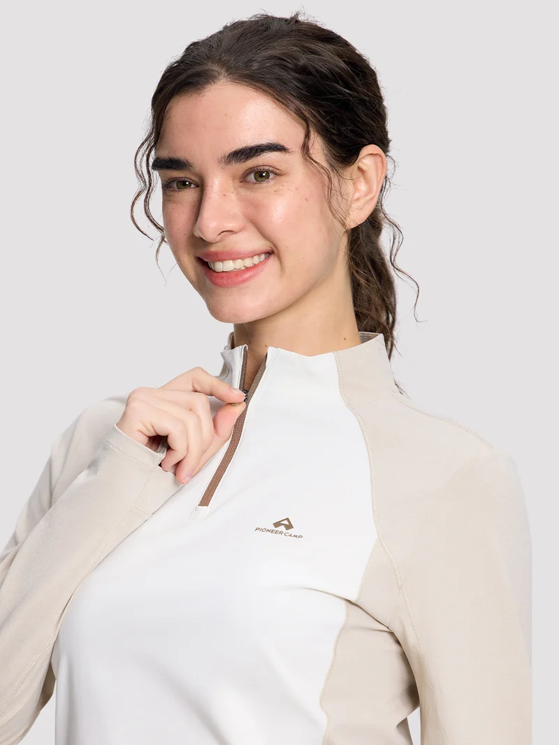 Women's Quick-Dry Colorblock Quarter-Zip Top