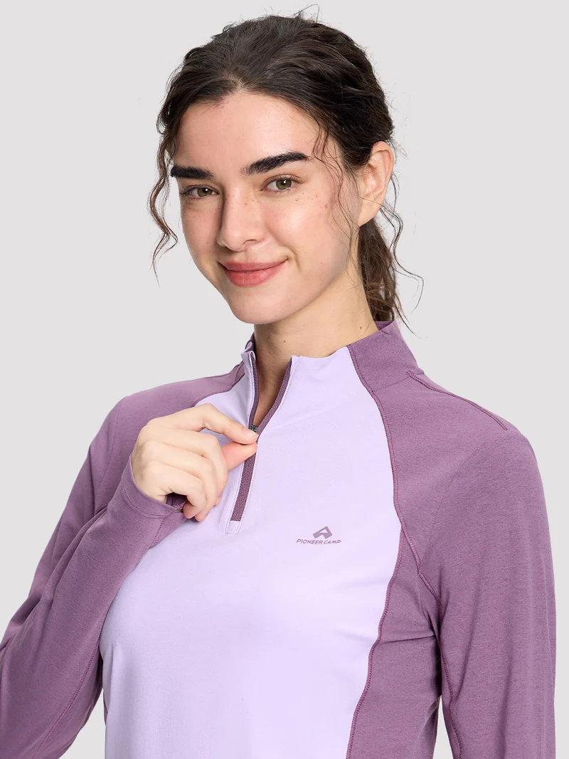 Women's Quick-Dry Colorblock Quarter-Zip Top
