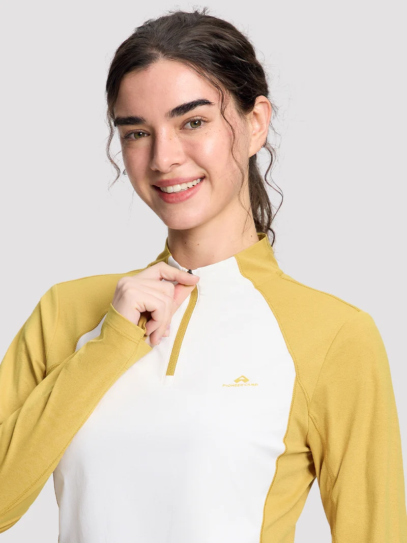 Women's Quick-Dry Colorblock Quarter-Zip Top