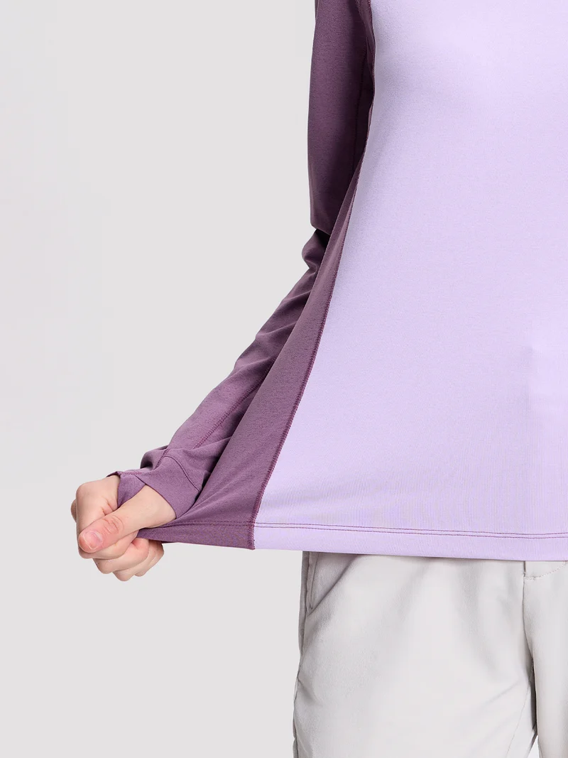 Women's Quick-Dry Colorblock Quarter-Zip Top
