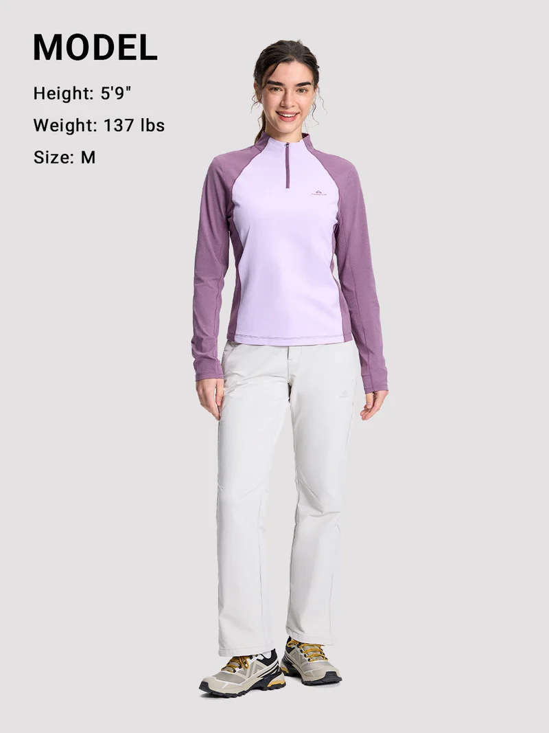 Women's Quick-Dry Colorblock Quarter-Zip Top
