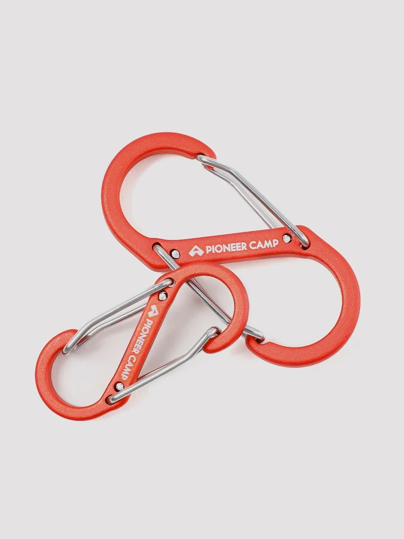 S-Shaped Aluminum Carabiner - 4 Pack