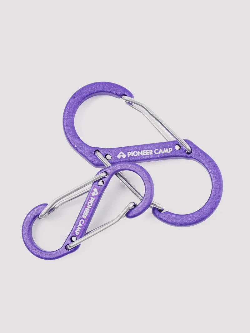 S-Shaped Aluminum Carabiner - 4 Pack