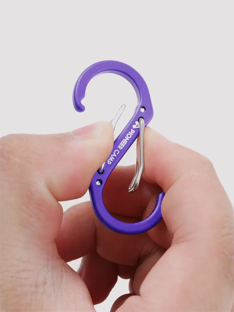S-Shaped Aluminum Carabiner - 4 Pack