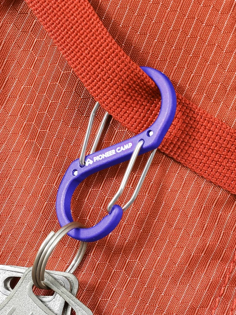 S-Shaped Aluminum Carabiner - 4 Pack