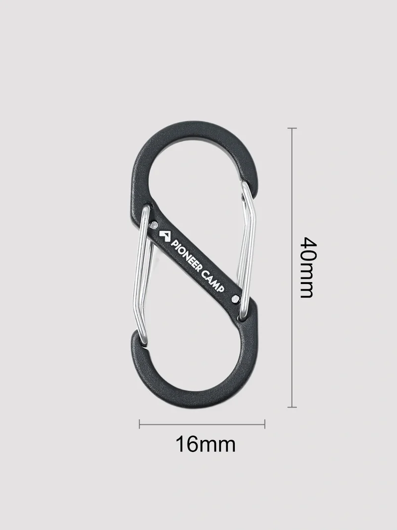 S-Shaped Aluminum Carabiner - 4 Pack