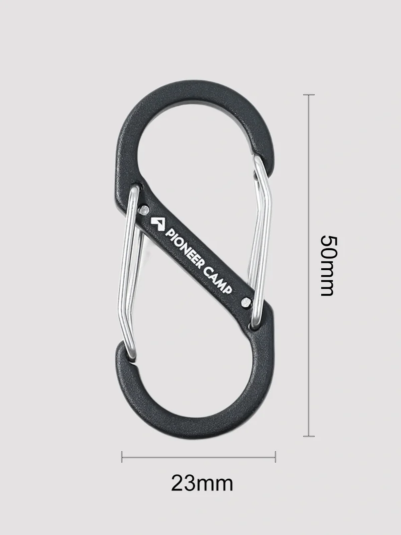 S-Shaped Aluminum Carabiner - 4 Pack