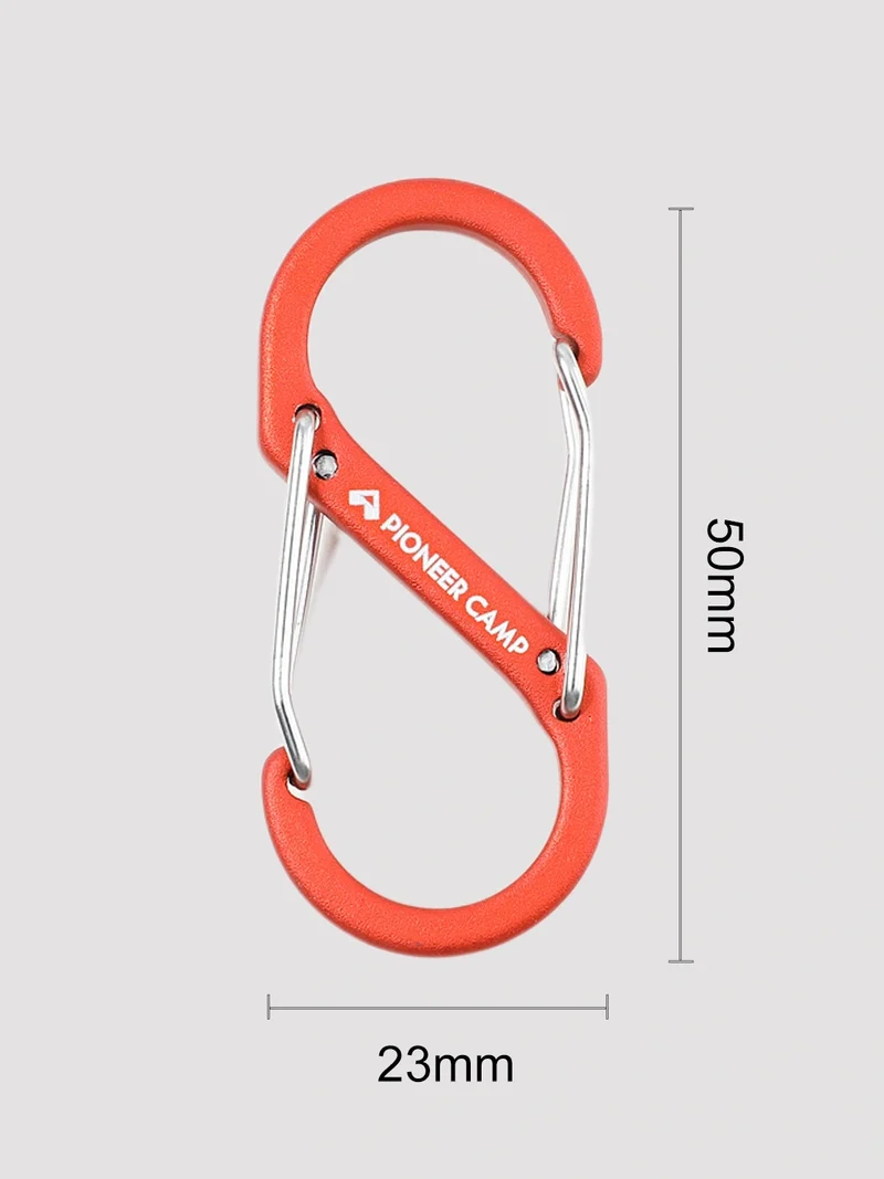 S-Shaped Aluminum Carabiner - 4 Pack