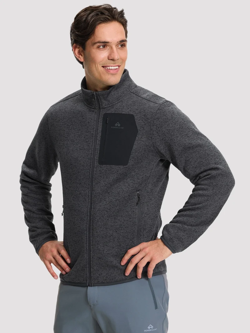 Men's Melange Full-Zip Fleece Jacket