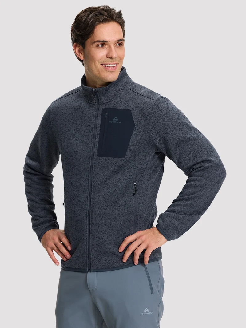 Men's Melange Full-Zip Fleece Jacket