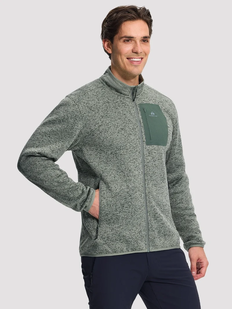Men's Melange Full-Zip Fleece Jacket