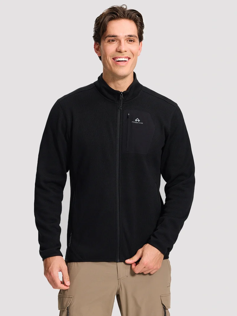 Men's Melange Full-Zip Fleece Jacket
